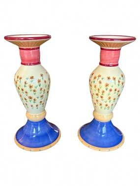 Hard to Find Vintage Pfaltzgraff Pistoulet Candle Holders (set of 2)